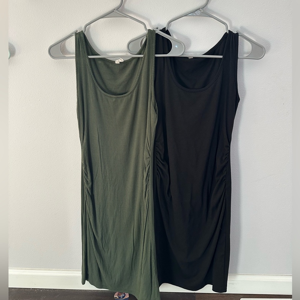 Pinkblush Ribbed Tank Maternity Dress Bundle